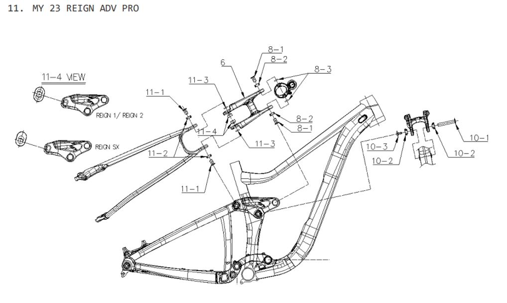 Giant Rock Arm Lagerset für Reign Advanced MY23