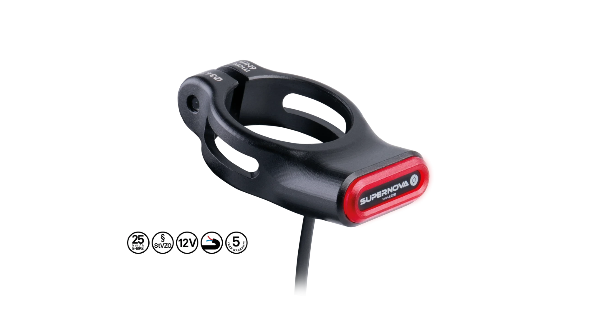 Supernova TL3 Mini Seatpost Clamp 12V Rücklicht