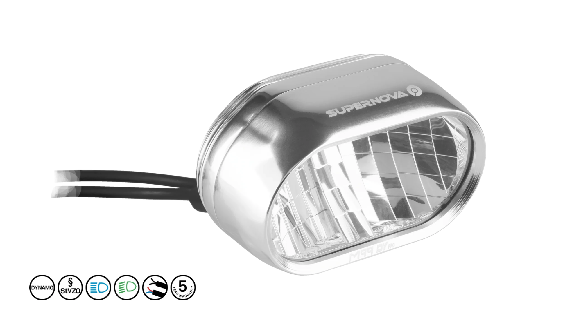 Supernova M99 DY PRO silver - Scheinwerfer mit Fernlicht