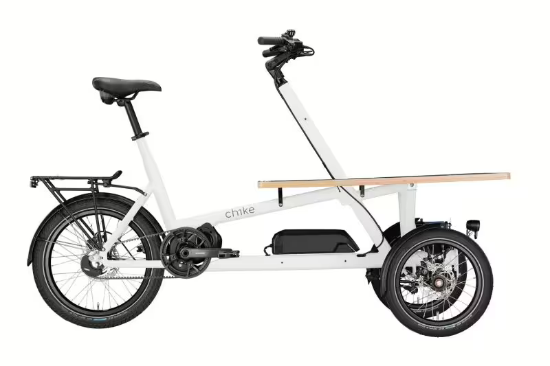 CHIKE E-Cargo Lastenvelo - kristallweiss